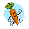 logo with a carrot on it